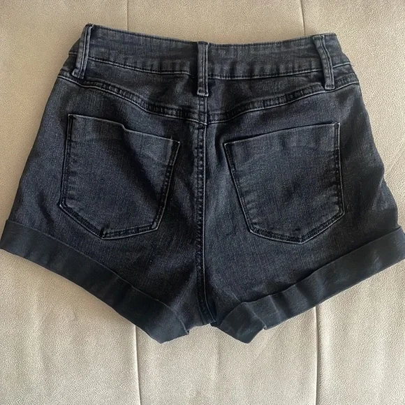 WOMENS - Super high rise mom black shorts - Size 1/25 - Picture 2 of 7